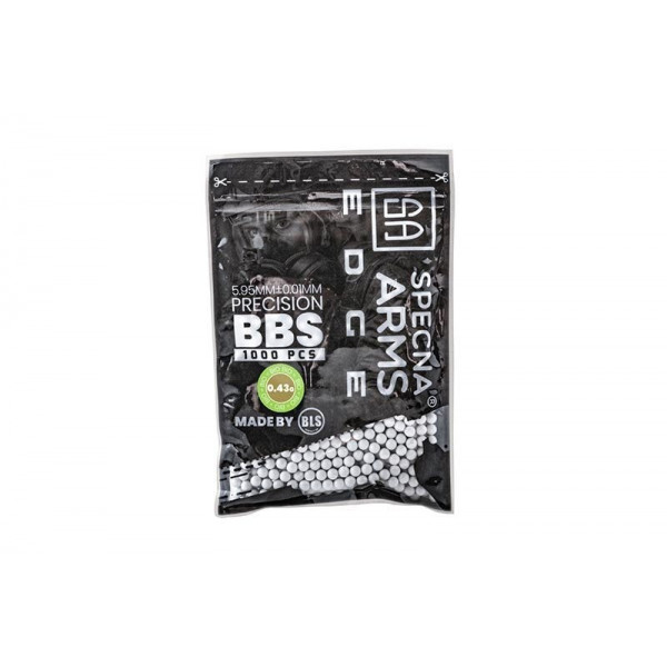 0.43g Specna Arms EDGE™ Precision BBs - 1000BBs - White